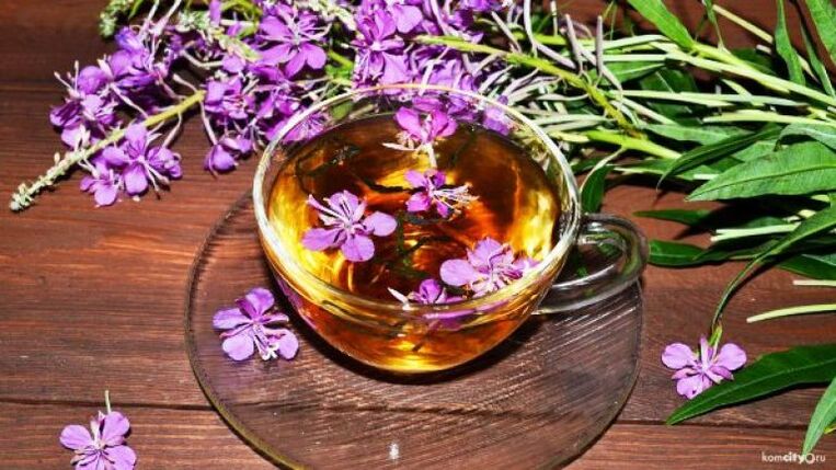 A decoction of fireweed leaves and flowers for the treatment of male diseases